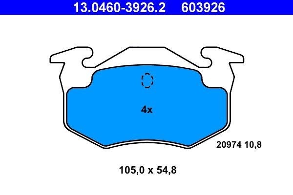 Гальмівні колодки дискові ATE 13046039262 - zapix