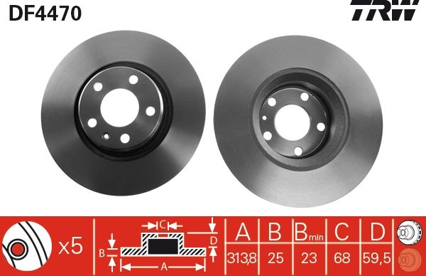 Гальмівний диск TRW DF4470 - zapix