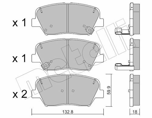 Гальмівні колодки дискові METELLI 2210260 - zapix