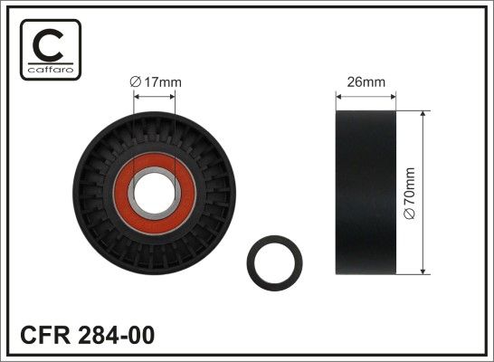 Ролик натяжний ременя приводного CAFFARO 28400 - zapix