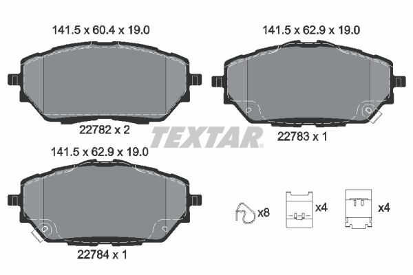 Гальмівні колодки дискові TEXTAR 2278201
