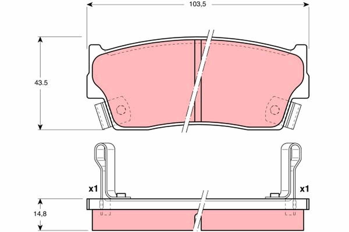 Гальмівні колодки дискові TRW GDB3183 - zapix