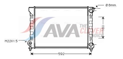 Радіатор охолодження двигуна AVA QUALITY COOLING VNA2045 - zapix