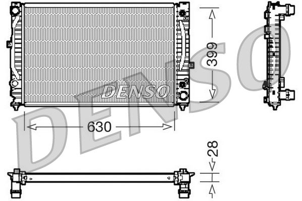 Радіатор охолодження двигуна DENSO DRM02031 - zapix