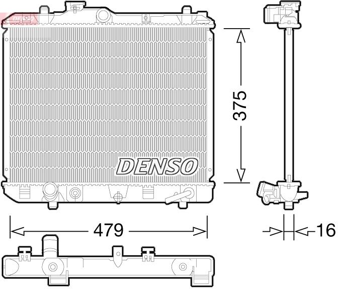 Радіатор охолодження двигуна DENSO DRM47028 - zapix