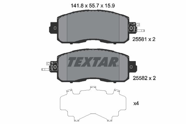 Гальмівні колодки дискові TEXTAR 2558101