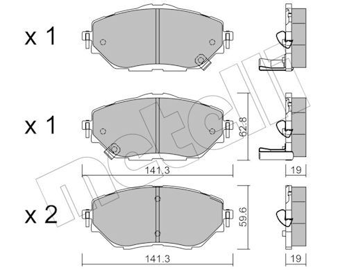 Гальмівні колодки дискові METELLI 2210880 - zapix
