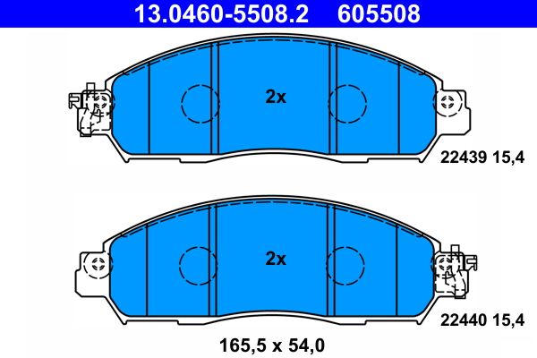Гальмівні колодки дискові ATE 13046055082 - zapix
