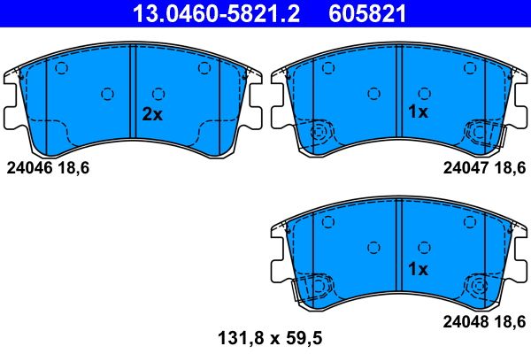 Гальмівні колодки дискові ATE 13046058212 - zapix