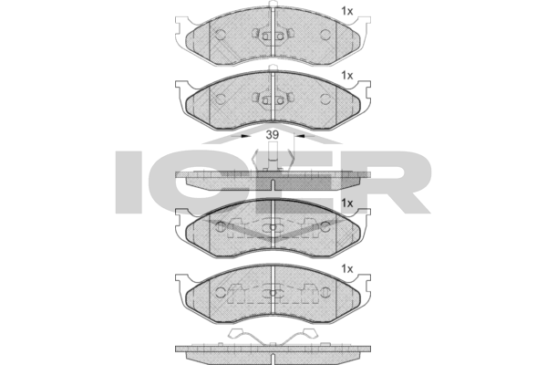 Гальмівні колодки дискові ICER 140968 - zapix