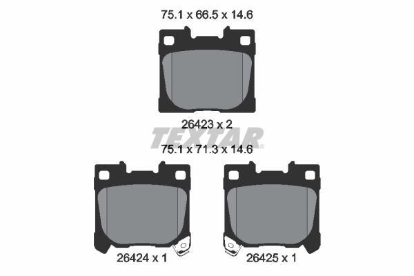 Гальмівні колодки дискові TEXTAR 2642301 - zapix