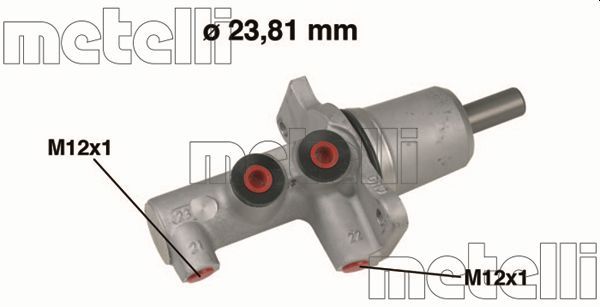 Головний гальмівний циліндр METELLI 050617 - zapix