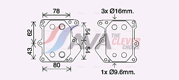 Оливний радіатор двигуна AVA QUALITY COOLING FD3625 - zapix