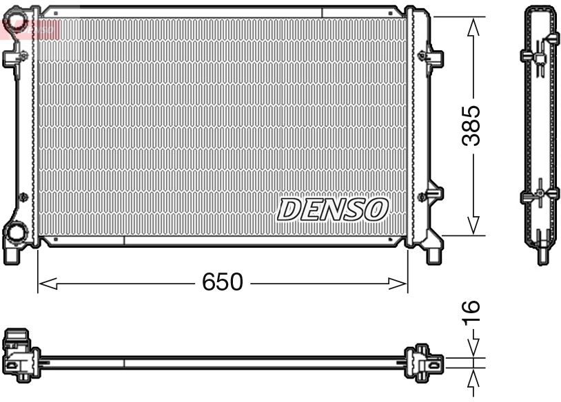 Радіатор охолодження двигуна DENSO DRM02014 - zapix