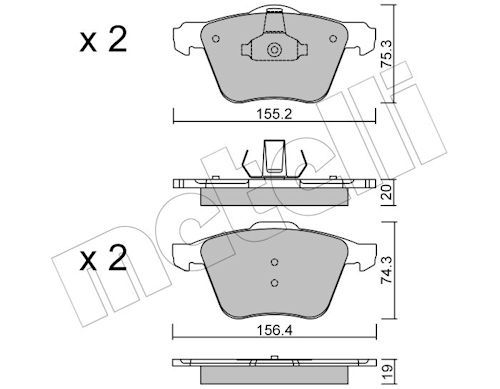 Гальмівні колодки дискові METELLI 2205991 - zapix