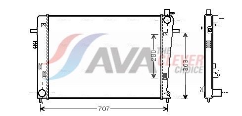 Радіатор охолодження двигуна AVA QUALITY COOLING HY2328 - zapix