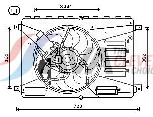 Вентилятор системи охолодження AVA QUALITY COOLING FD7556 - zapix
