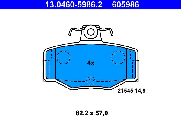 Гальмівні колодки дискові ATE 13046059862 - zapix