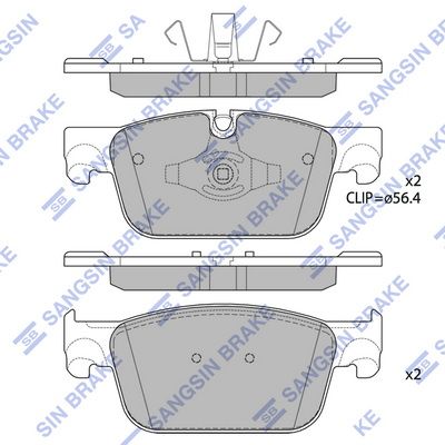 Тормозные колодки дисковые HI-Q SP1867