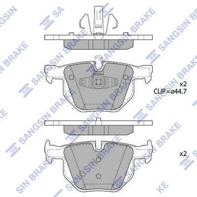 Гальмівні колодки дискові HI-Q SP1696 - zapix