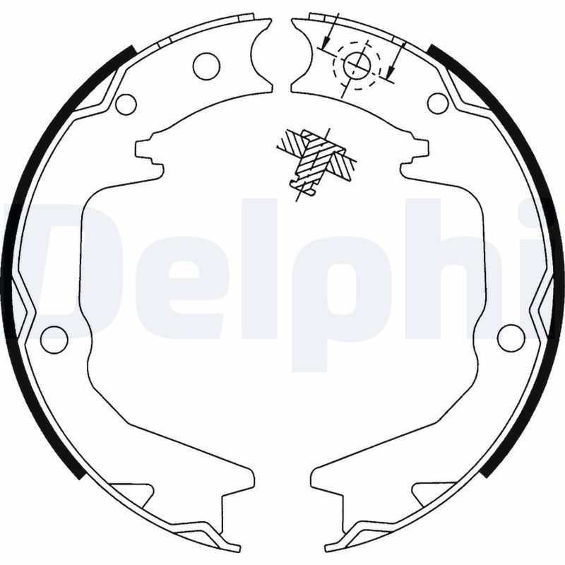 Гальмівні колодки ручника (барабанні) DELPHI LS1913 - zapix
