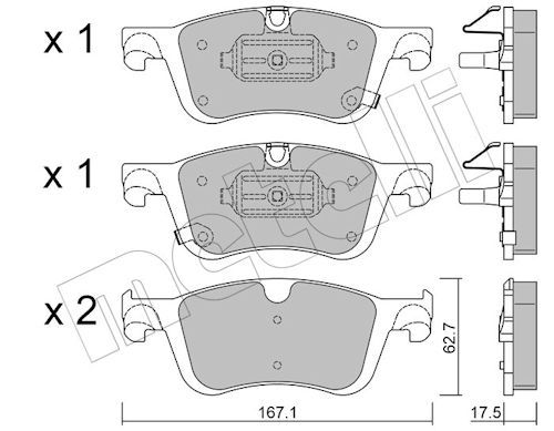 Гальмівні колодки дискові METELLI 2213650 - zapix