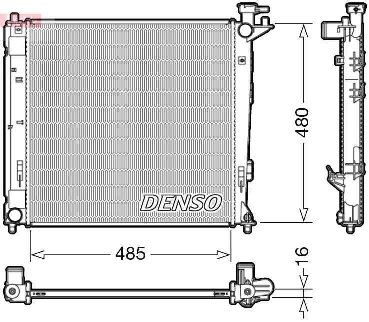 Радіатор охолодження двигуна DENSO DRM41008 - zapix