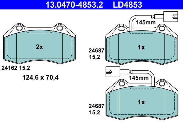 Гальмівні колодки дискові ATE 13047048532 - zapix