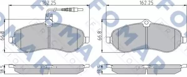 Гальмівні колодки дискові FOMAR FRICTION FO931081 - zapix