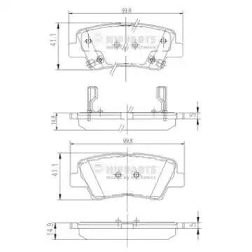 Гальмівні колодки дискові NIPPARTS N3610311 - zapix