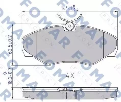 Гальмівні колодки дискові FOMAR FRICTION FO692681 - zapix
