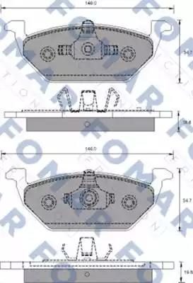 Гальмівні колодки дискові FOMAR FRICTION FO687681 - zapix