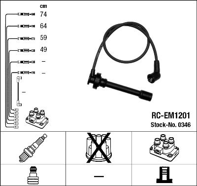 Кабелі запалювання NGK 0346 - zapix