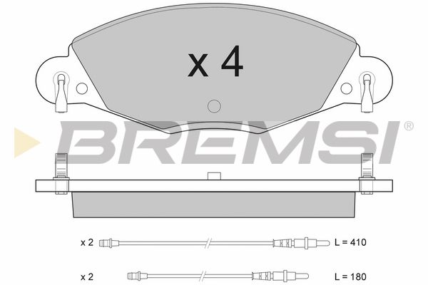 Тормозные колодки дисковые BREMSI BP2937