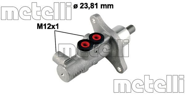 Головний гальмівний циліндр METELLI 050776 - zapix