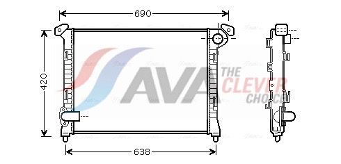 Радіатор охолодження двигуна AVA QUALITY COOLING BW2286 - zapix