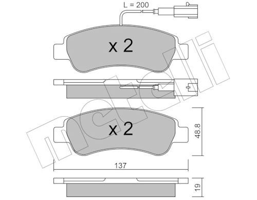 Гальмівні колодки дискові METELLI 2207101 - zapix