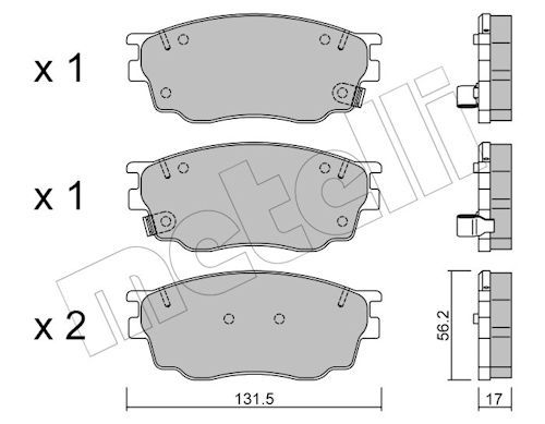 Гальмівні колодки дискові METELLI 2204750 - zapix