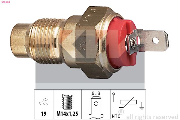 Датчик температури охолоджуючої рідини KW 530203 - zapix