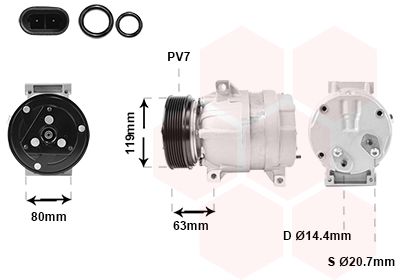 Компресор кондиціонера VAN WEZEL 4300K440 - zapix