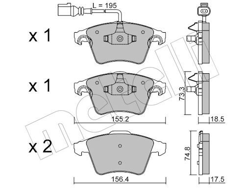 Гальмівні колодки дискові METELLI 2205521 - zapix