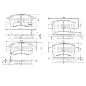 Гальмівні колодки дискові NIPPARTS J3602086 - zapix