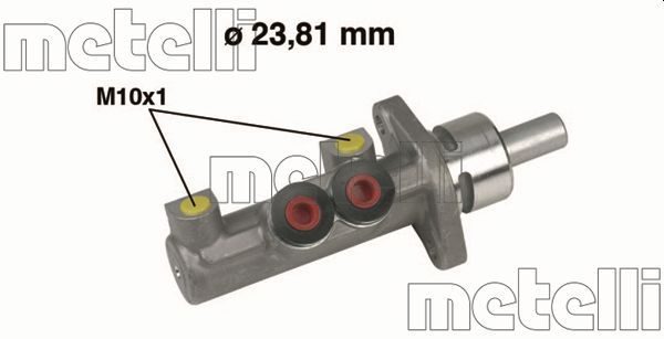 Головний гальмівний циліндр METELLI 050412 - zapix