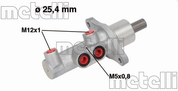 Головний гальмівний циліндр METELLI 050718 - zapix