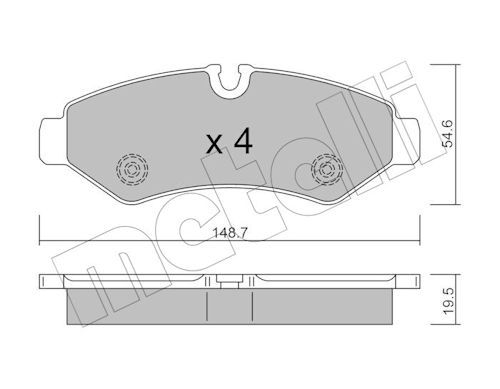 Гальмівні колодки дискові METELLI 2212750 - zapix