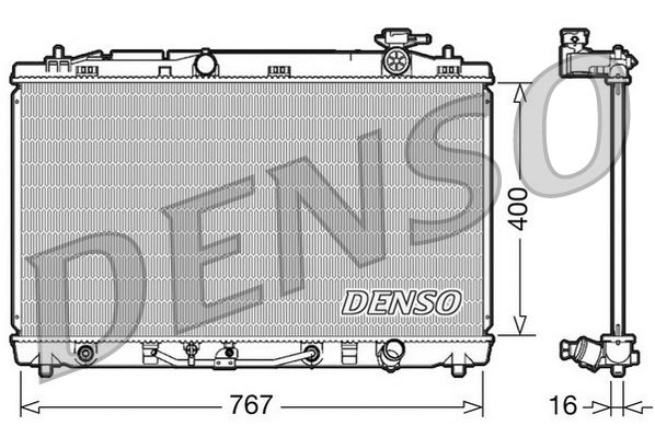 Радіатор охолодження двигуна DENSO DRM50030 - zapix