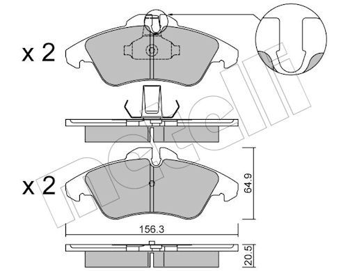 Гальмівні колодки дискові METELLI 2202561 - zapix