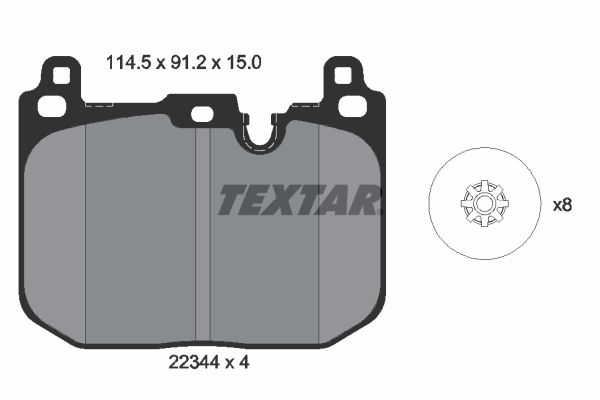 Гальмівні колодки дискові TEXTAR 2234401 - zapix