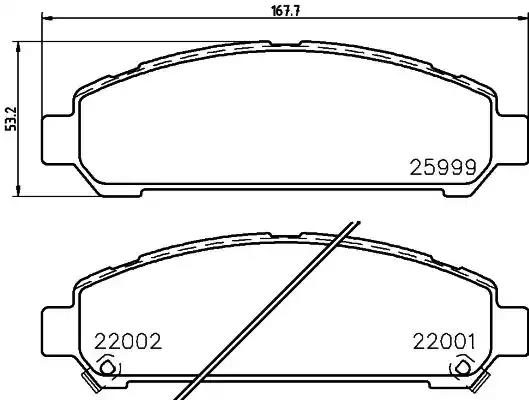 Гальмівні колодки дискові NISSHINBO NP1125 - zapix