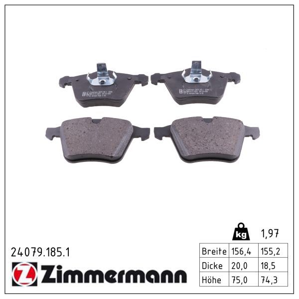 Гальмівні колодки дискові ZIMMERMANN 240791851 - zapix